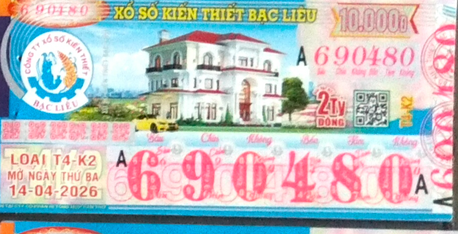 Bạc Liêu, 14/04/2026, 690480