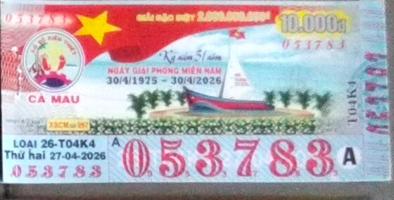 Cà Mau, 27/04/2026, 053783