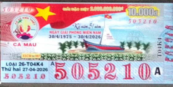Cà Mau, 27/04/2026, 505210